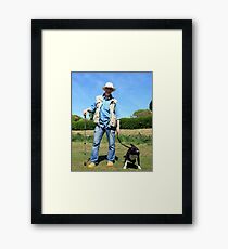 "One Man and his Dog" Framed Print
