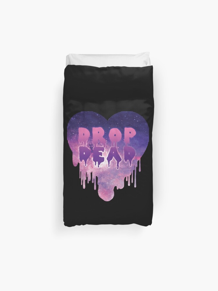 Pastel Goth Drop Dead Duvet Cover