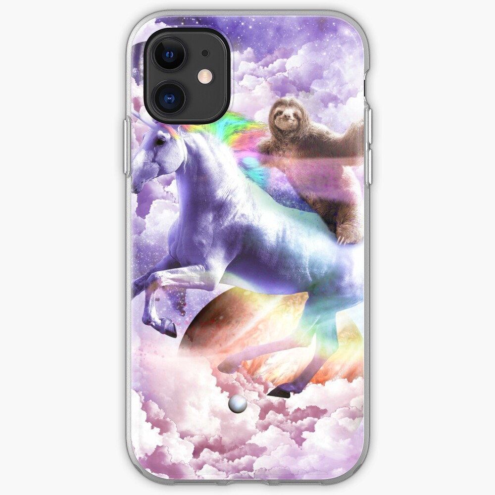 Epic Space Sloth Riding On Unicorn iPhone Case & Cover