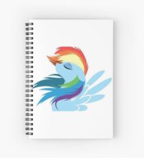 Rainbow Dash in the wind Spiral Notebook