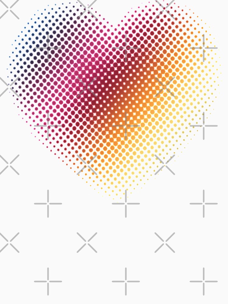 Linear Gradient on Halftone Heart (White) by jrbactor