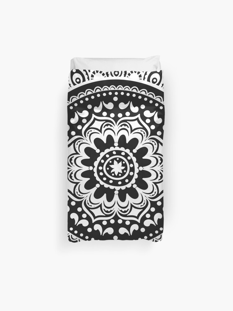 Black And White Mandala Duvet Cover By Haroulita Redbubble