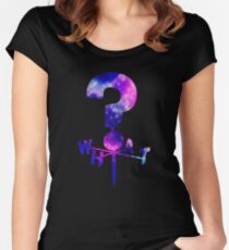 Die Mystery Shack Fragezeichen Wetterfahne Tailliertes Rundhals-Shirt