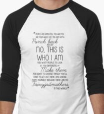 Once Upon a Time - Emma Swan Quote B&W Men's Baseball Âľ T-Shirt