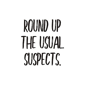 Usual Suspects Quote - Usual Suspects - Sticker