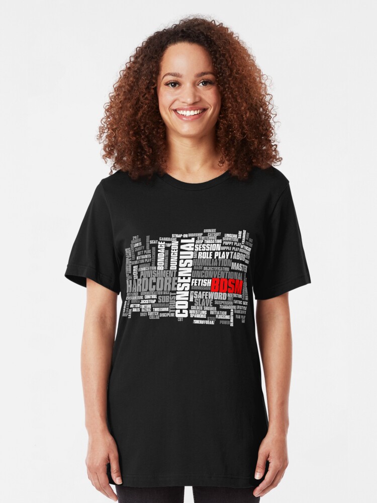 Alternative Ansicht von BDSM-Wörterwolke Slim Fit T-Shirt
