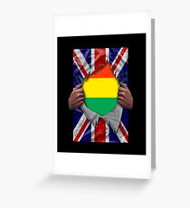 Bolivian Flag Ripped - Born In United Kingdom Roots From Bolivia Grußkarte