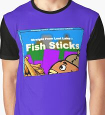 batonnets de poisson tout droit du lac loot t shirt graphique - poisson fortnite