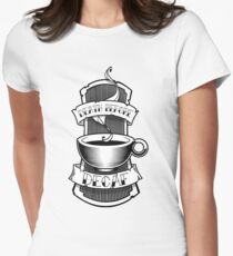 Tod vor entkoffeiniert Tailliertes T-Shirt für Frauen