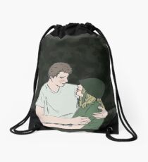 Hotlips and Trapper Drawstring Bag