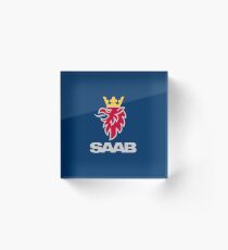 Saab logo products Acrylic Block
