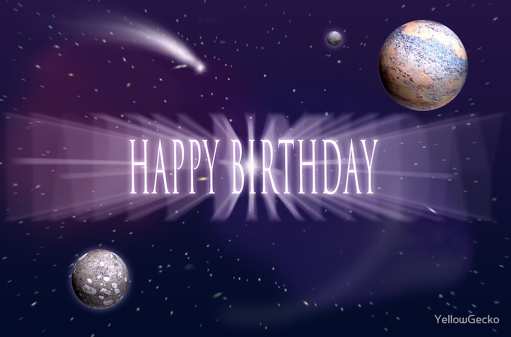 "Space Birthday" by YellowGecko  Redbubble