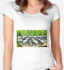 Der Marsch der Simbabwe-Elefanten (Elefantenherde) Tailliertes Rundhals-Shirt