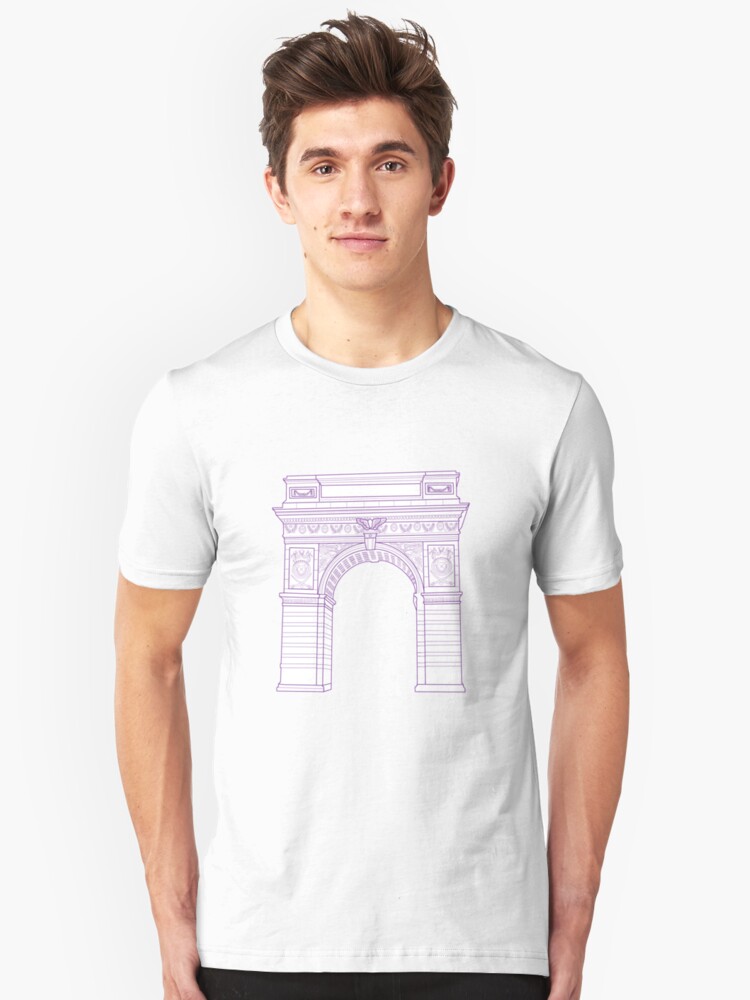 Nyu Arch Washington Square Park Purple T Shirt By Artbyabbylamdan Redbubble