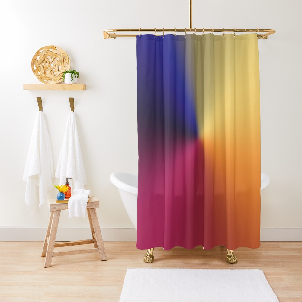 Angle Gradient Shower Curtain
