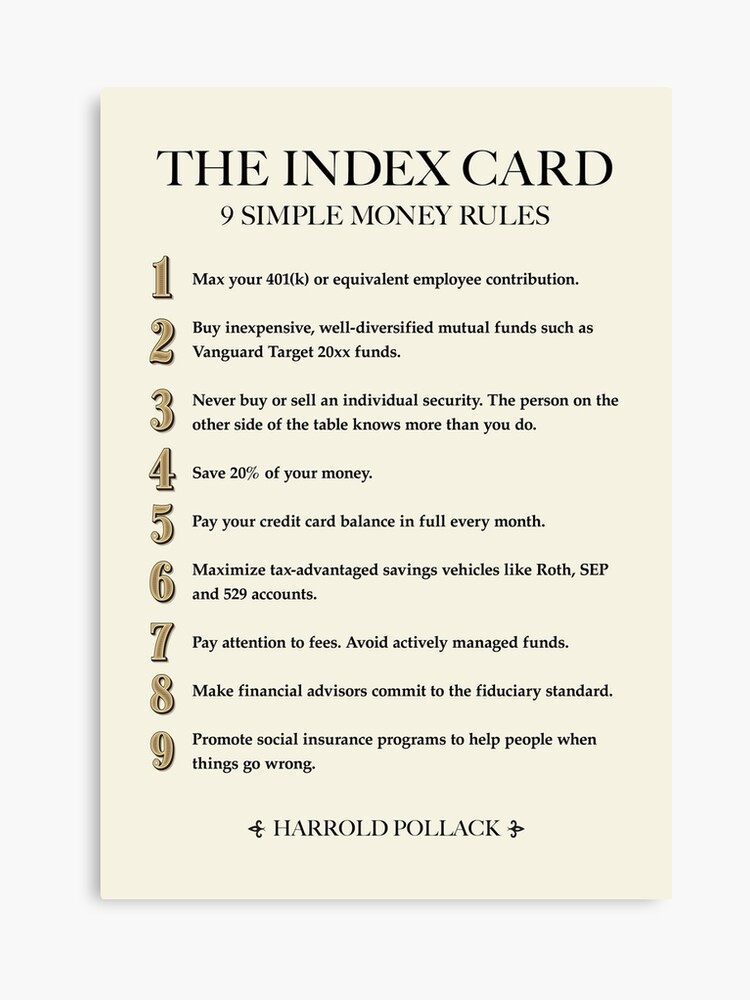 the index card harold pollack canvas print how to print on an index card