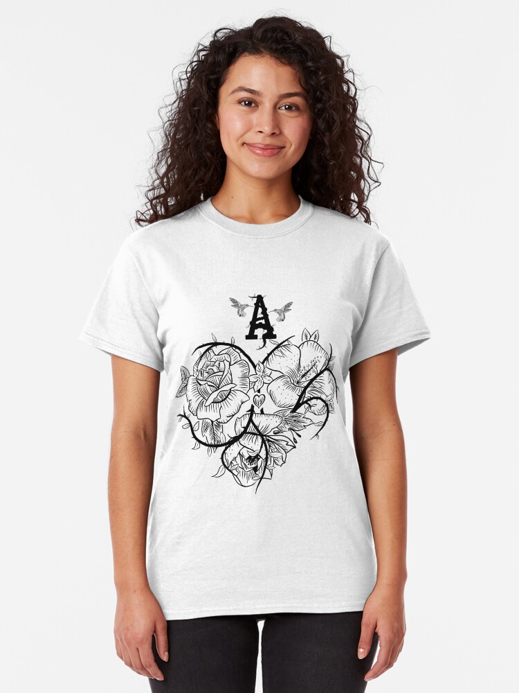 Alternate view of Ace of Hearts Flowers Classic T-Shirt