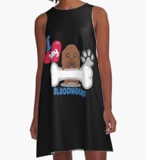 BLOODHOUND - Ich liebe mein BLOODHOUND-Geschenk A-Linien Kleid