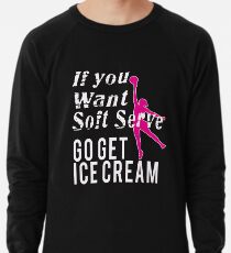 Funny Girls & Womens Volleyball Gift Soft Serve Volleyball Lightweight Sweatshirt