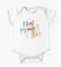 Fox and Flower One Piece - Short Sleeve