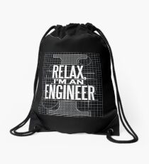 Relax I'm an Engineer Drawstring Bag