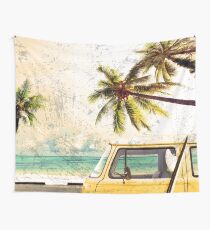 Hippie van - Surf, Strand, HQ-Qualität Wandbehang