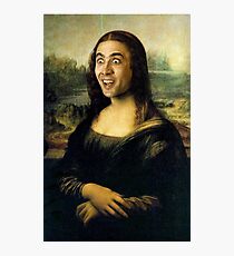 Nicholas Cage Mona Lisa Photographic Print