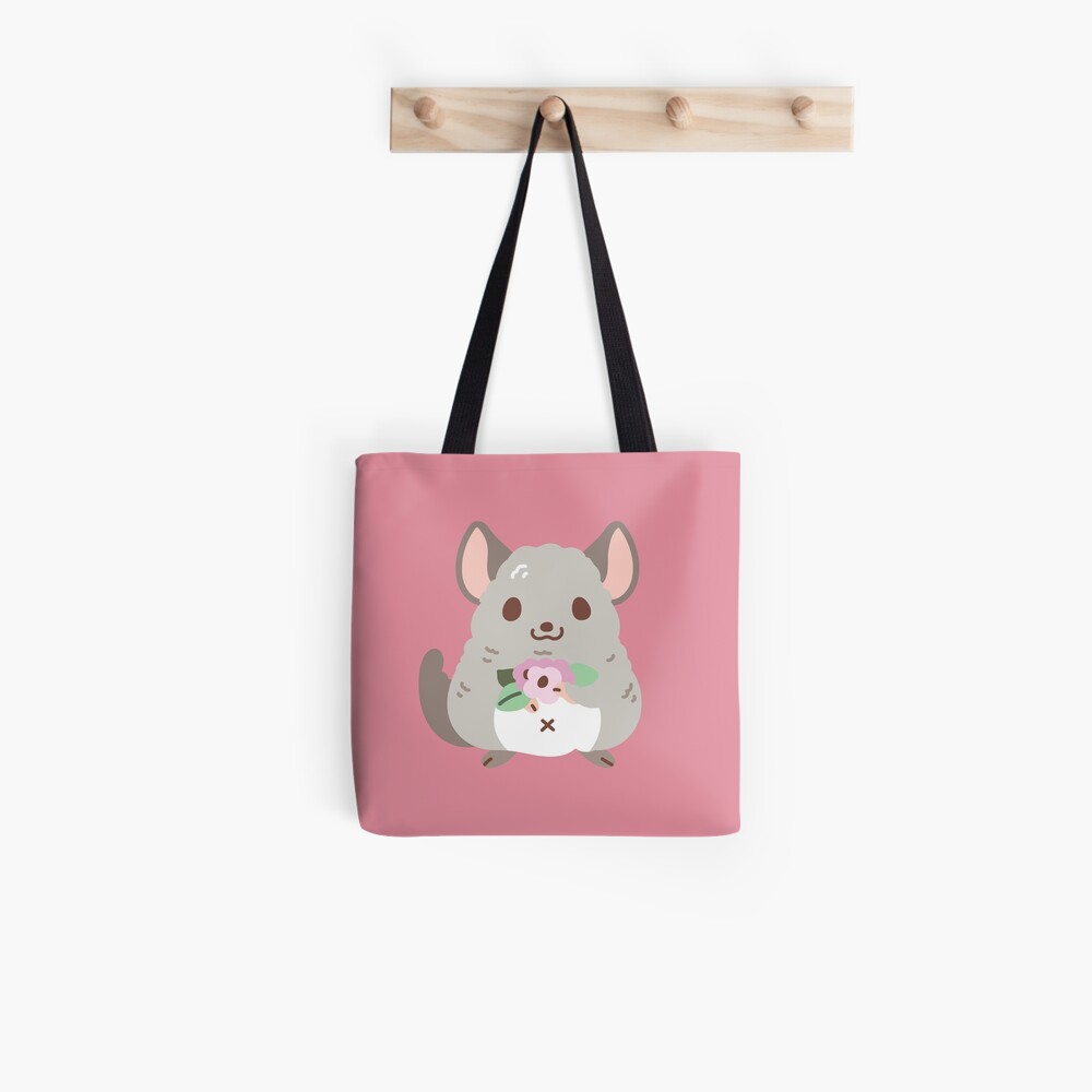 Chinchilla and flowers Pattern Tote Bag