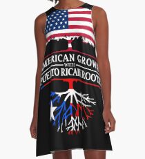American Grown with Puerto Rican Roots Puerto Rico Design A-Line Dress