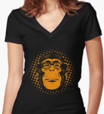 Glasses Make Me Smart Women's Fitted V-Neck T-Shirt