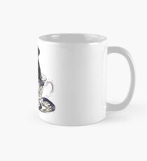 Taza clásica Labrador retriever negro en una taza