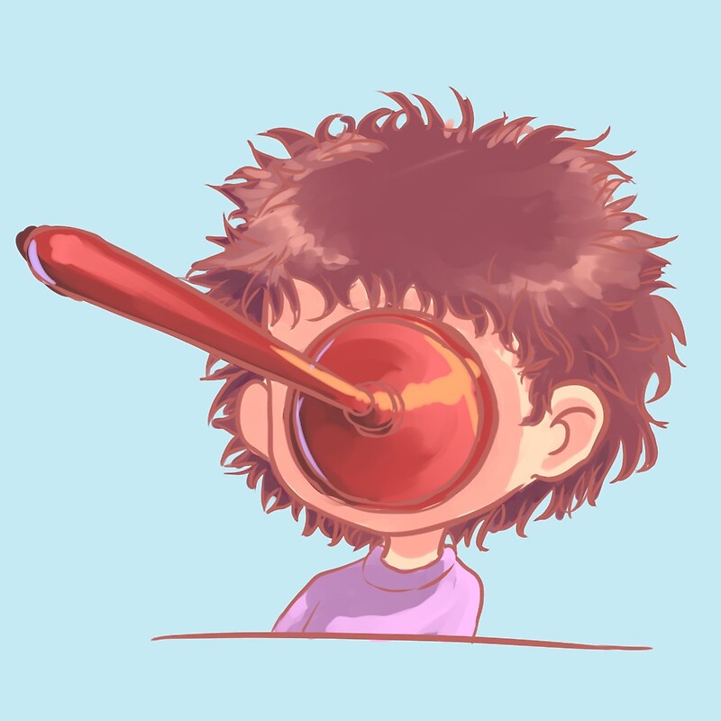 "Plunger Face" by EnderKeed Redbubble