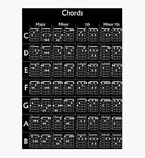 Guitar Chords Poster Photographic Print