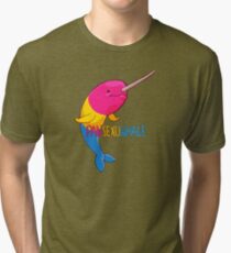 Pansexuwhale - with text Tri-blend T-Shirt