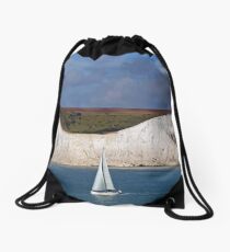 White Cliffs Of Dover Drawstring Bag