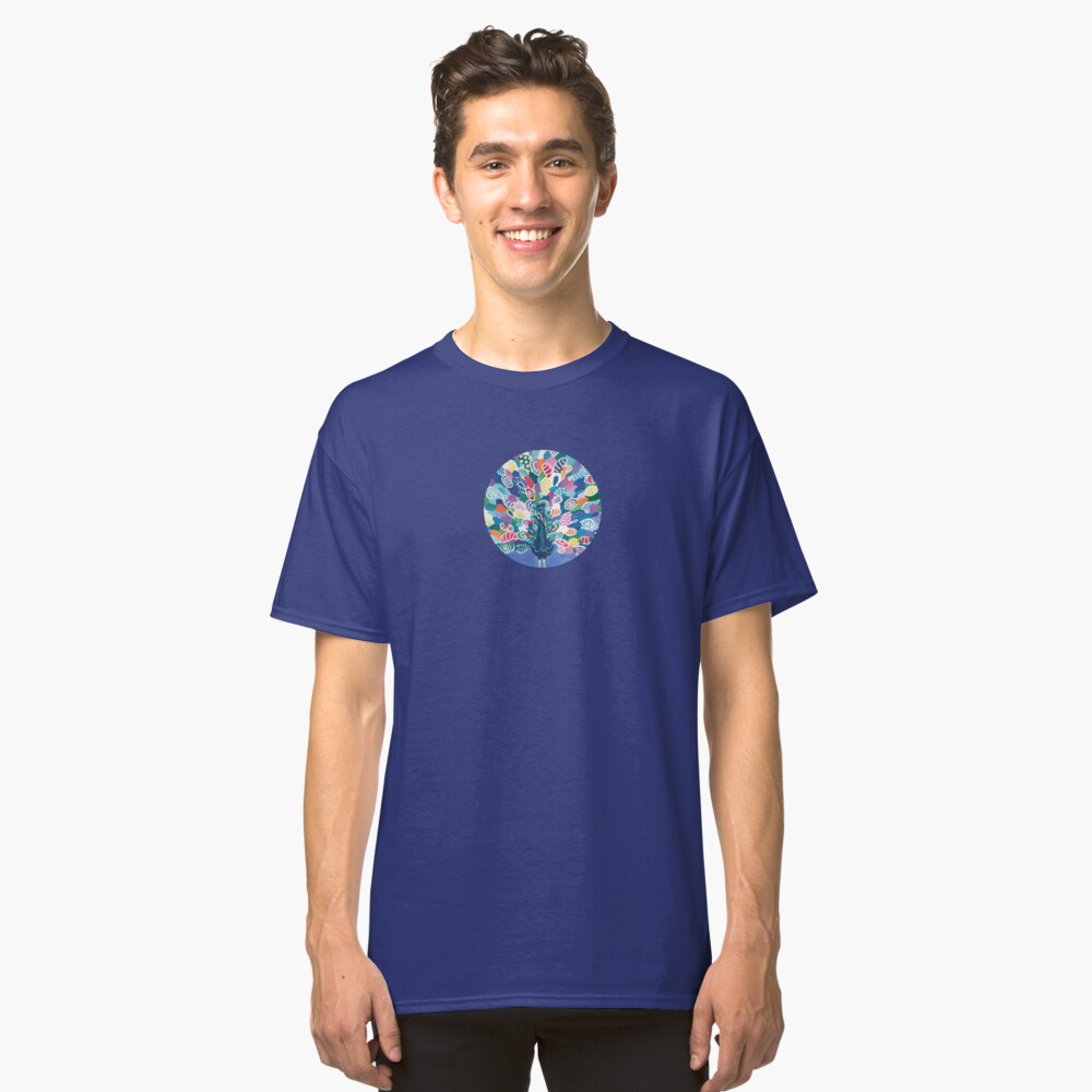 Rainbow Peacock Classic T-Shirt