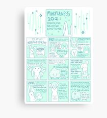 Let's Get You Mentally Healthy: Mindfulness 102 Bunny Comic Canvas Print