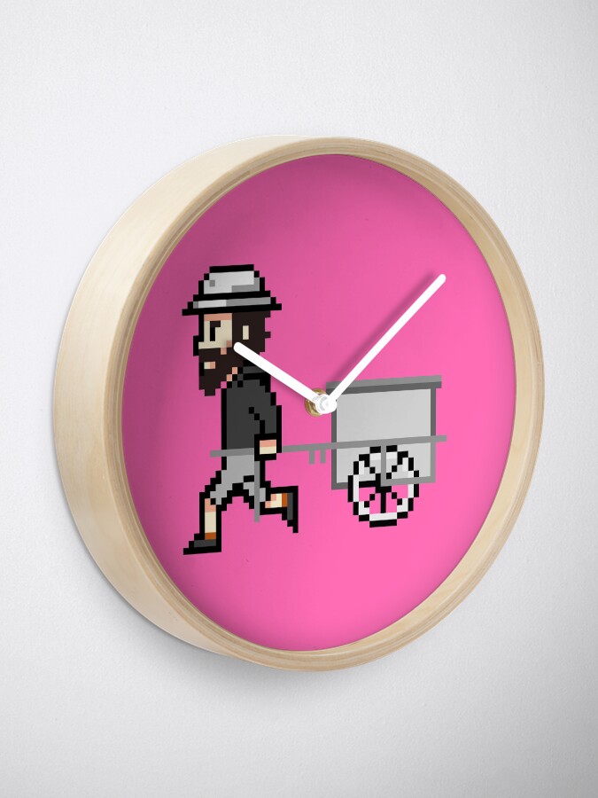 Alternative Ansicht von The Longest Pixel (pink) Uhr
