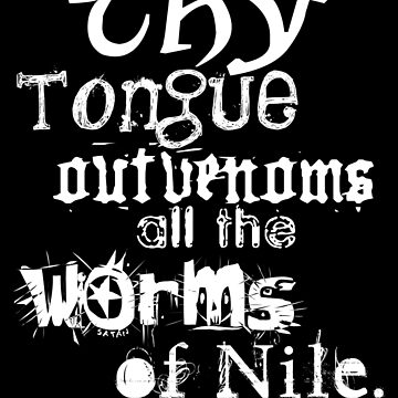 Artwork thumbnail, Shakespeare's Cymbeline Worms Insult (White Text) by incognitagal