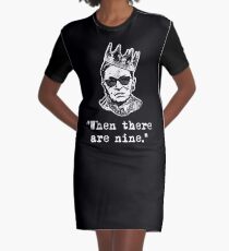 Wenn es neun Ruth Bader Ginsburg Monochrome T-Shirt gibt T-Shirt Kleid