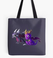 Chibi Spyro and Cynder Tote Bag
