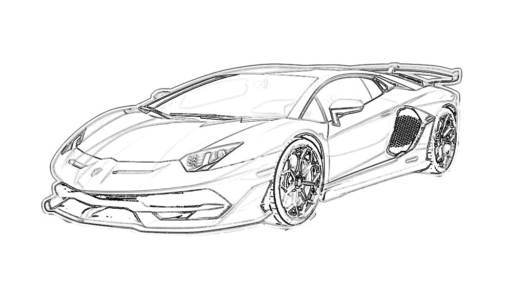 coloring pages of a lamborghini aventador printable