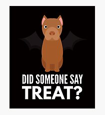 American Pitbull Terrier Halloween Trick or Treat Photographic Print
