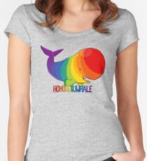 Homosexuwhale - with text Women's Fitted Scoop T-Shirt