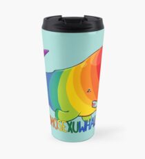 Homosexuwhale - with text Travel Mug