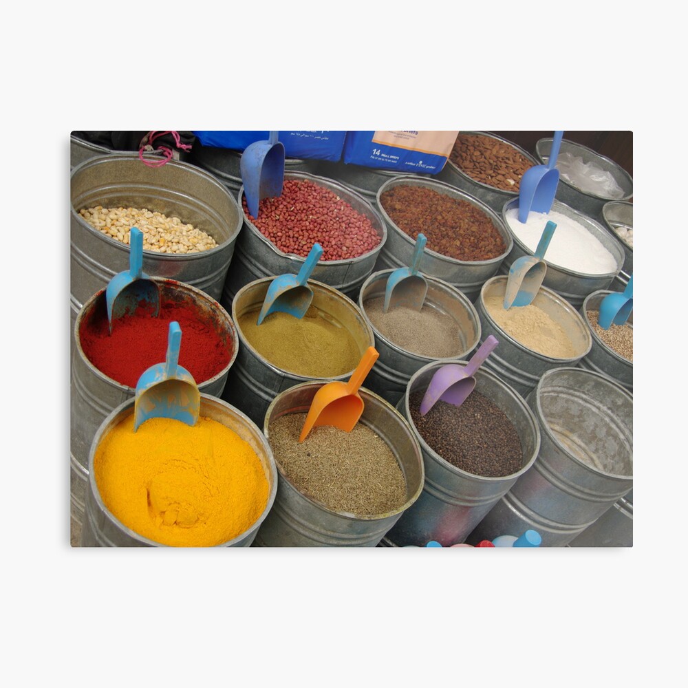Spices - Old Souk, Fez, Morocco Metal Print