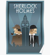 Sherlock Holmes Art Deco Poster