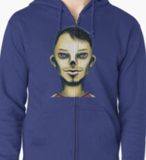 Zombie Boy Smiling Zipped Hoodie