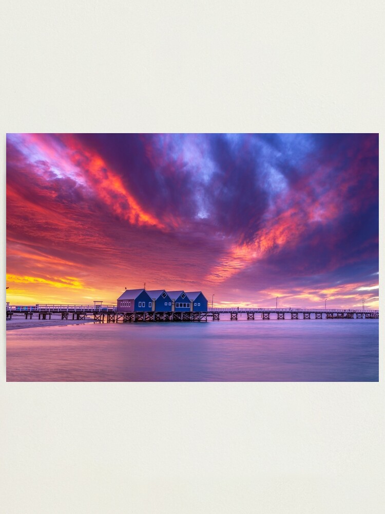 Alternate view of Busselton Sunset Colour Burst Photographic Print