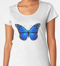 Blue butterfly Premium Scoop T-Shirt